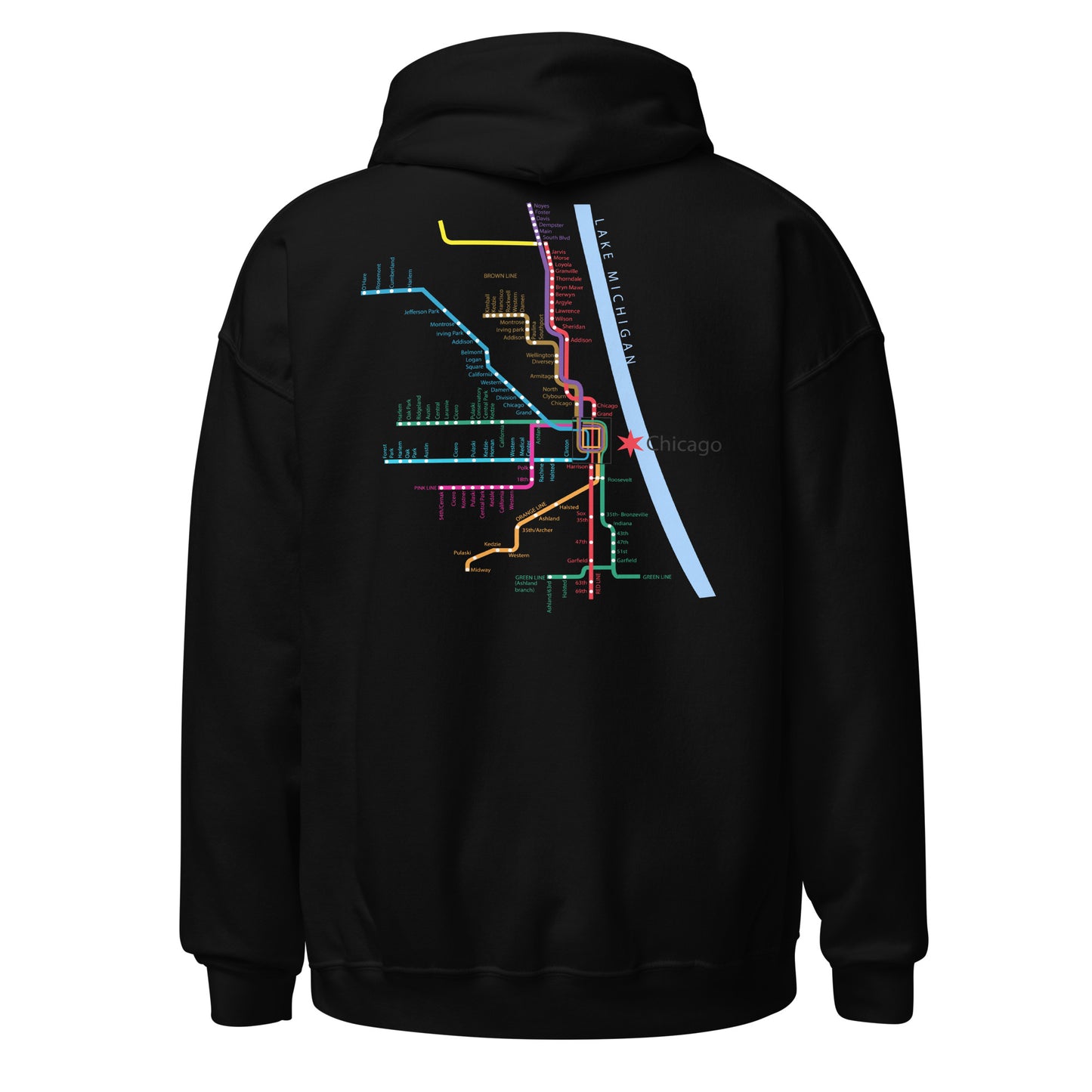 chicago L' line Hoodie