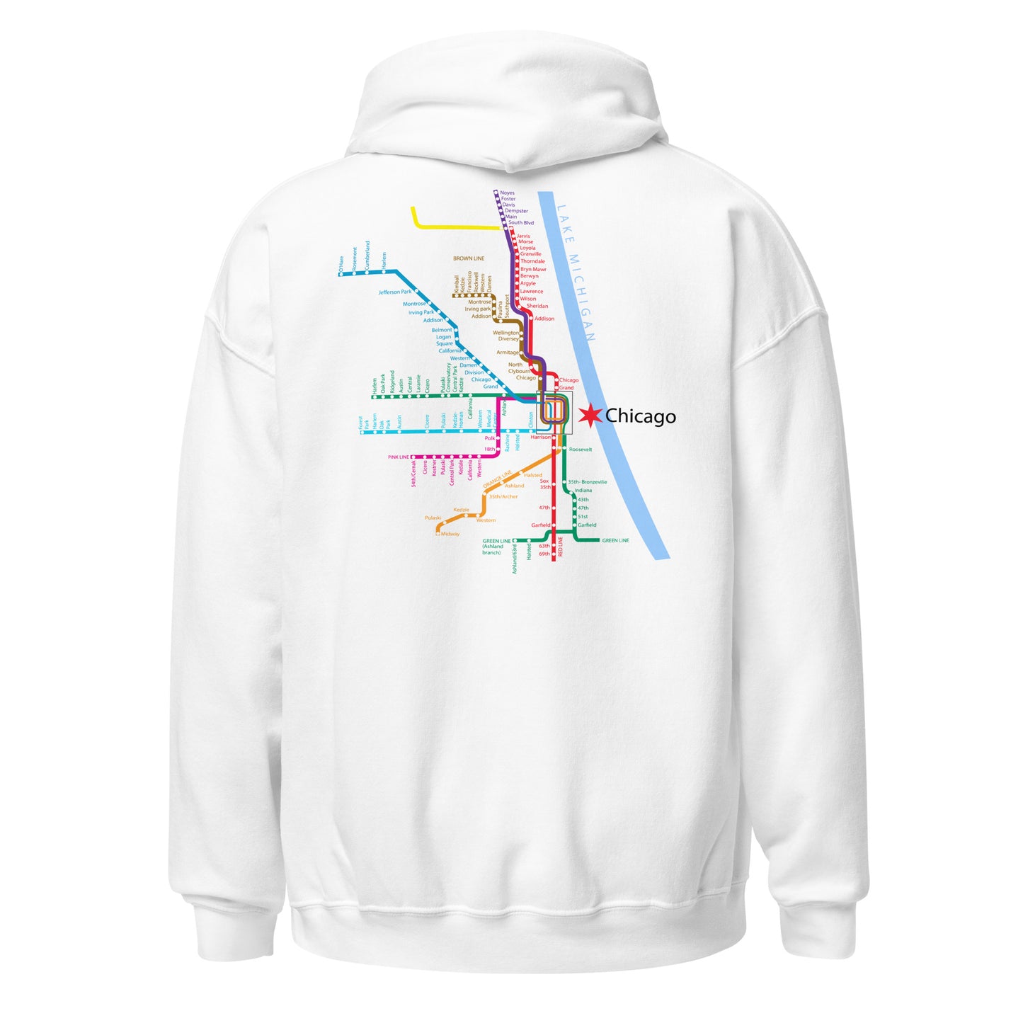 chicago L' line Hoodie